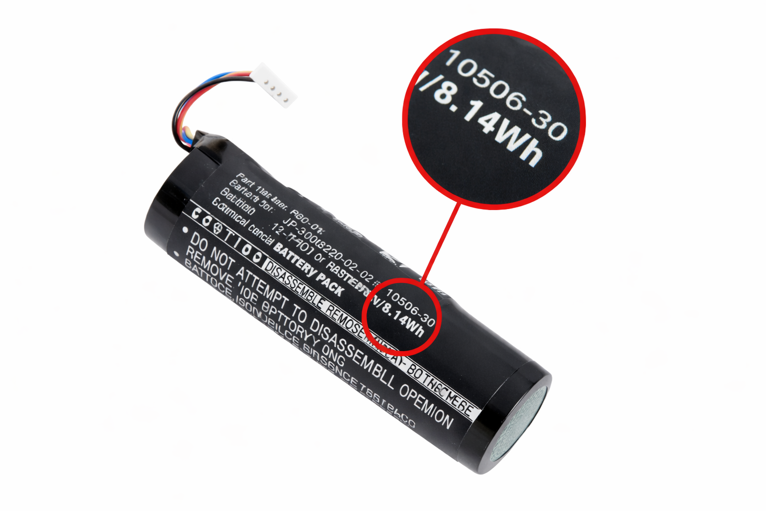 Watt-Hour (Wh) Label on Battery