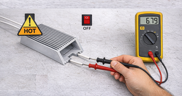 Brake Resistor Resistance Test Using Multimeter